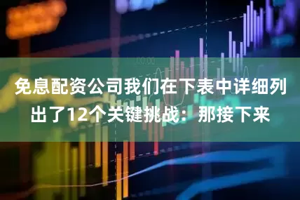 免息配资公司我们在下表中详细列出了12个关键挑战：那接下来